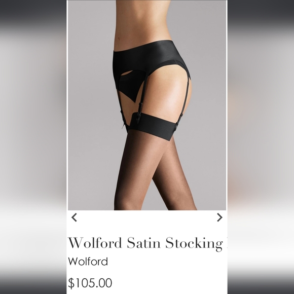 wolford satin garter belt Wolford Satin Stocking Belt Black Hose L137948 Women’s Size Small